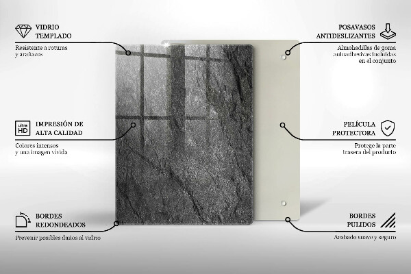 Osłona ściany przy kuchence gazowej Tekstura kamień