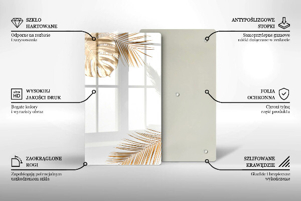 Osłona ściany przy kuchence gazowej Złote liście