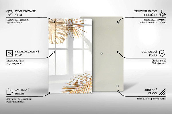 Osłona ściany przy kuchence gazowej Złote liście