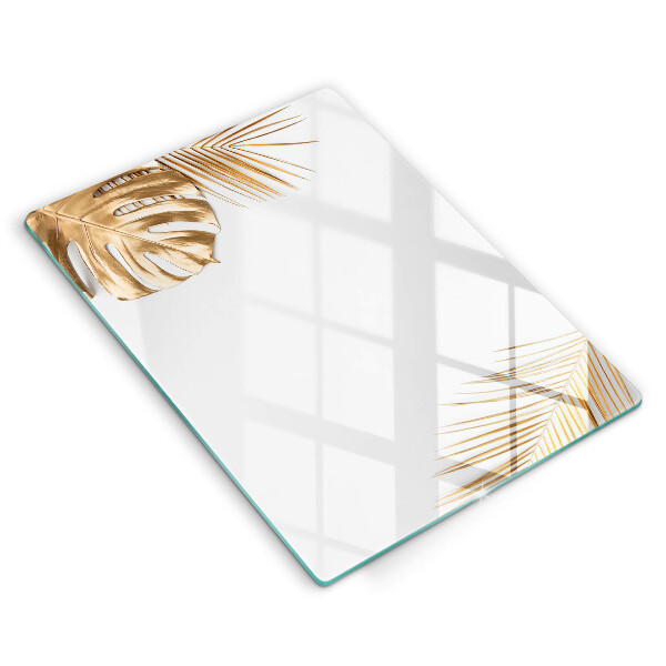 Osłona ściany przy kuchence gazowej Złote liście