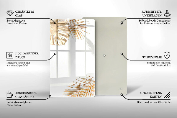 Osłona ściany przy kuchence gazowej Złote liście