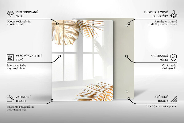 Osłona ściany przy kuchence gazowej Złote liście