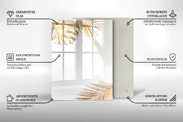 Osłona ściany przy kuchence gazowej Złote liście