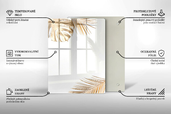 Osłona ściany przy kuchence gazowej Złote liście