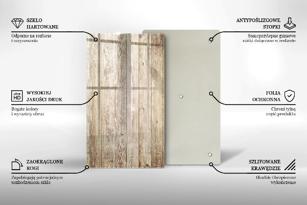 Osłona ściany przy kuchence gazowej Drewniane deski