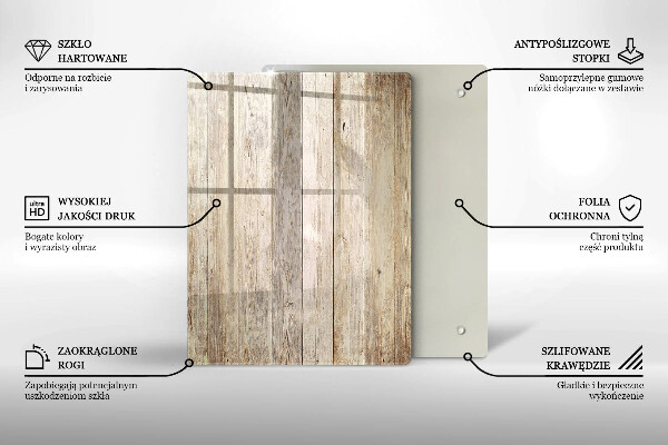Osłona ściany przy kuchence gazowej Drewniane deski