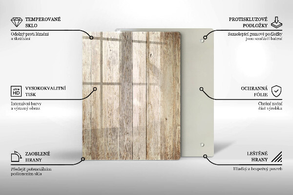 Osłona ściany przy kuchence gazowej Drewniane deski