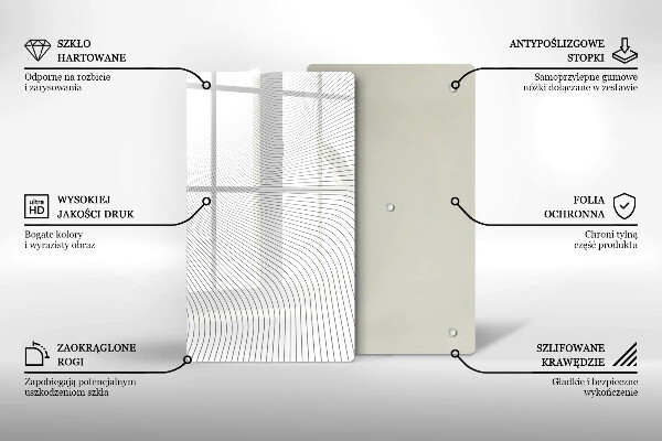 Osłona ściany przy kuchence gazowej Nowoczesny wzór linie