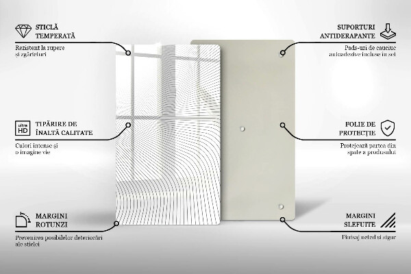 Osłona ściany przy kuchence gazowej Nowoczesny wzór linie