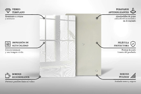Osłona ściany przy kuchence gazowej Nowoczesny wzór linie