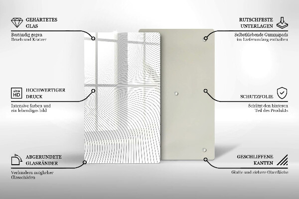 Osłona ściany przy kuchence gazowej Nowoczesny wzór linie