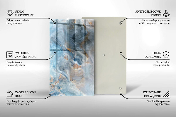 Osłona ściany przy kuchence gazowej Tekstura marmuru