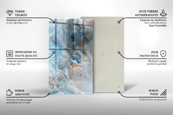 Osłona ściany przy kuchence gazowej Tekstura marmuru