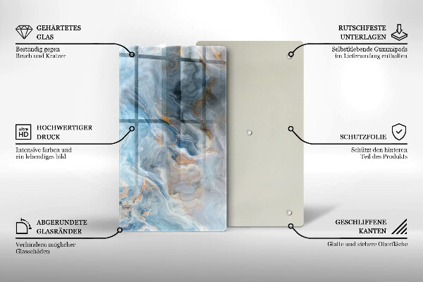 Osłona ściany przy kuchence gazowej Tekstura marmuru