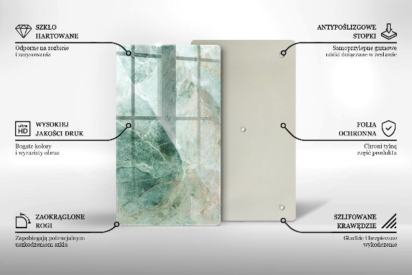 Osłona ściany przy kuchence gazowej Struktura kamień