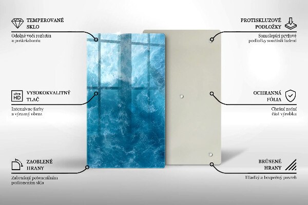 Osłona ściany przy kuchence gazowej Błękitna woda