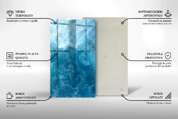 Osłona ściany przy kuchence gazowej Błękitna woda