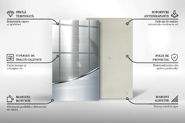 Osłona ściany przy kuchence gazowej Wzór metalowa abstrakcja