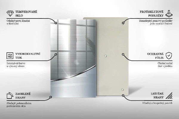 Osłona ściany przy kuchence gazowej Wzór metalowa abstrakcja
