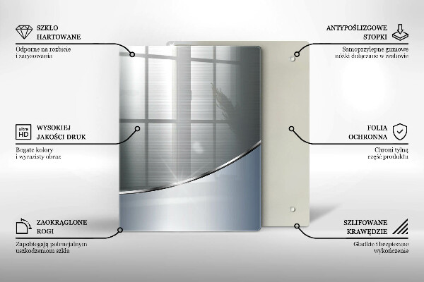 Osłona ściany przy kuchence gazowej Wzór metalowa abstrakcja