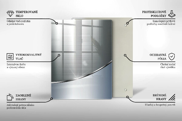 Osłona ściany przy kuchence gazowej Wzór metalowa abstrakcja