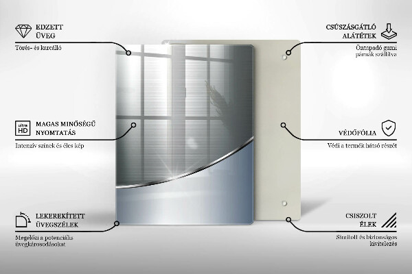 Osłona ściany przy kuchence gazowej Wzór metalowa abstrakcja