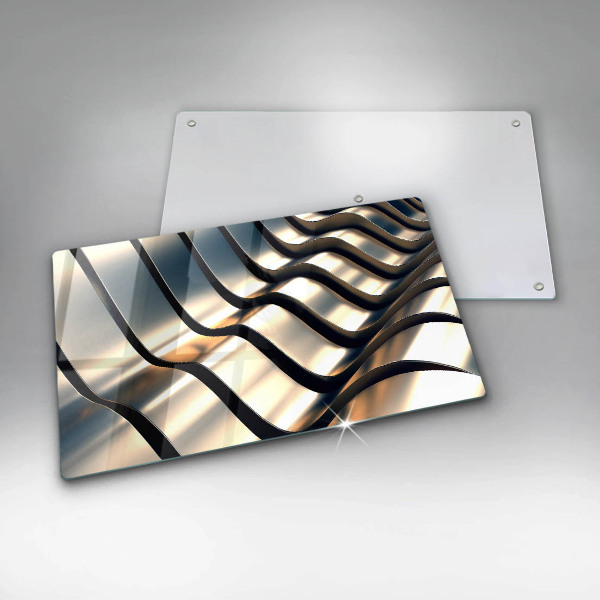 Osłona ściany przy kuchence gazowej Metalowe kształty 3D