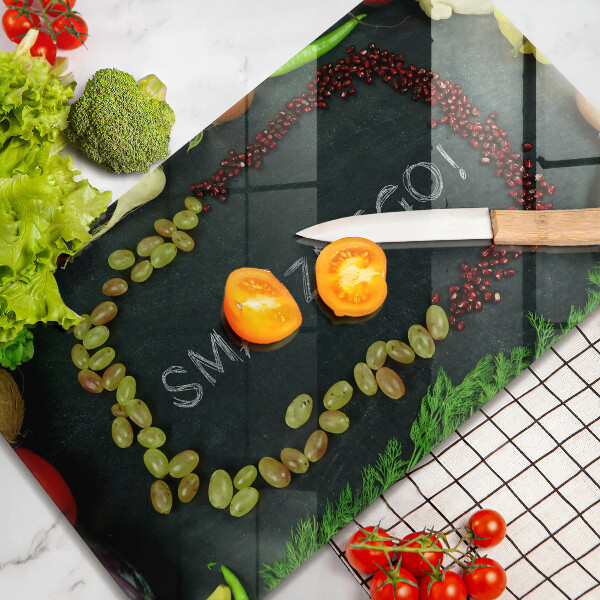 Osłona ściany przy kuchence gazowej Napis Smacznego!