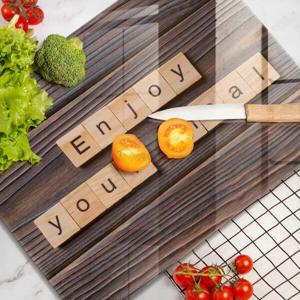 Osłona płyty indukcyjnej Napis Enjoy your meal