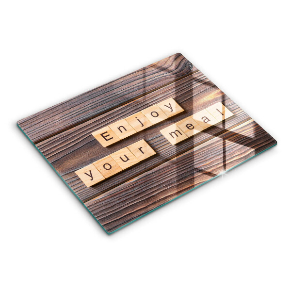 Osłona płyty indukcyjnej Napis Enjoy your meal