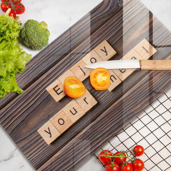 Osłona płyty indukcyjnej Napis Enjoy your meal