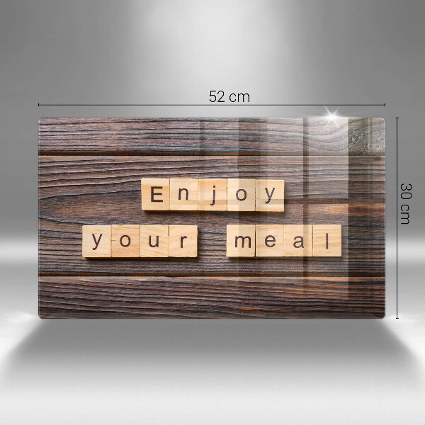 Osłona płyty indukcyjnej Napis Enjoy your meal