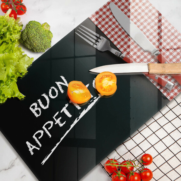Szkło na płytę indukcyjną Napis Buon Appetito!