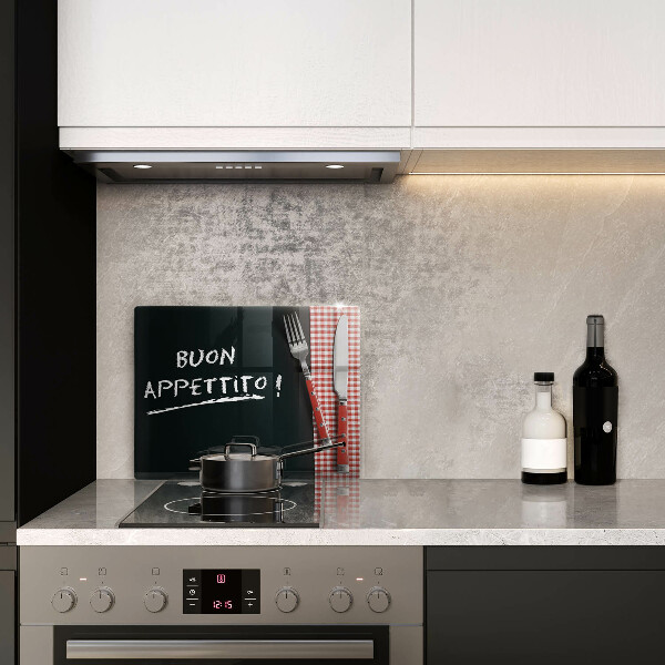 Szkło na płytę indukcyjną Napis Buon Appetito!