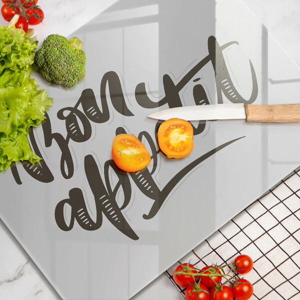 Osłona płyty indukcyjnej Napis Bon Appetit