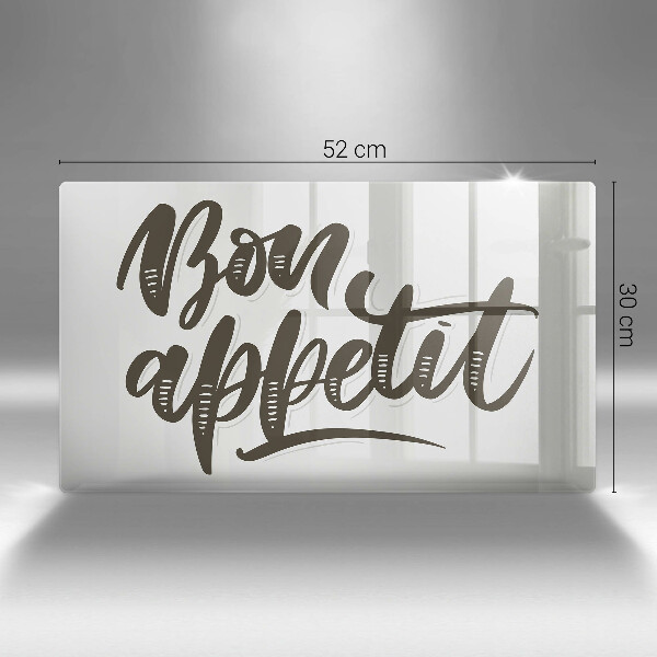 Osłona płyty indukcyjnej Napis Bon Appetit