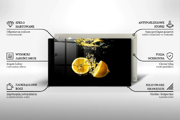 Osłona ściany przy kuchence gazowej Soczyste owoce cytryny