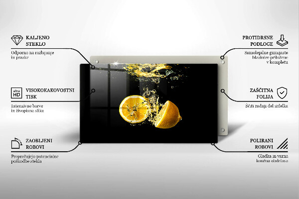 Osłona ściany przy kuchence gazowej Soczyste owoce cytryny