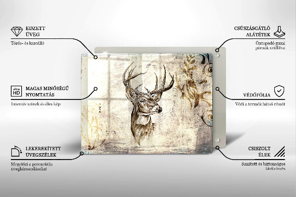 Szkło na płytę indukcyjną Ilustracja zwierzę jeleń