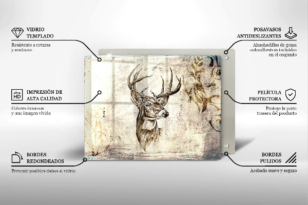 Szkło na płytę indukcyjną Ilustracja zwierzę jeleń