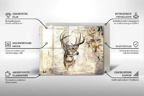 Szkło na płytę indukcyjną Ilustracja zwierzę jeleń