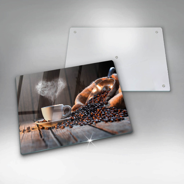 Osłona ściany przy kuchence gazowej Filiżanka kawy i serce