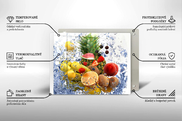 Szkło na płytę indukcyjną Soczyste owoce i woda