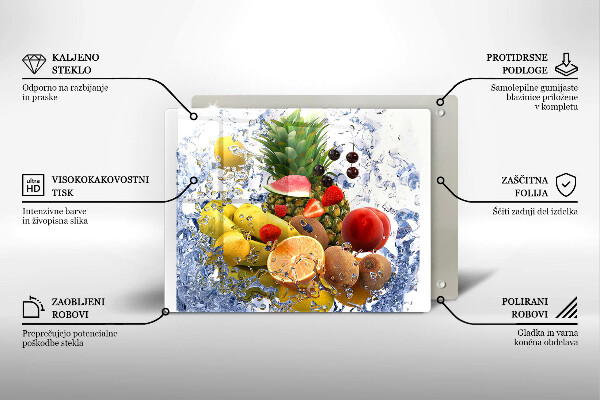 Szkło na płytę indukcyjną Soczyste owoce i woda