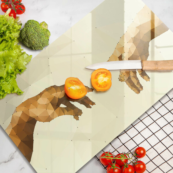 Szkło na płytę indukcyjną Stworzenie Adama dłonie