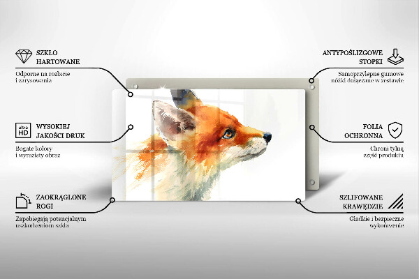 Osłona ściany przy kuchence gazowej Malowany lis