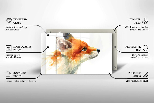 Osłona ściany przy kuchence gazowej Malowany lis