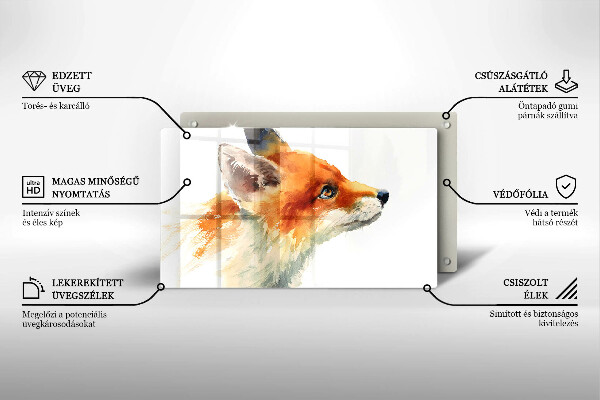 Osłona ściany przy kuchence gazowej Malowany lis