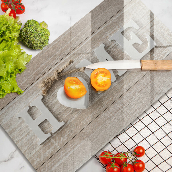 Szkło na płytę indukcyjną Deski i napis Home