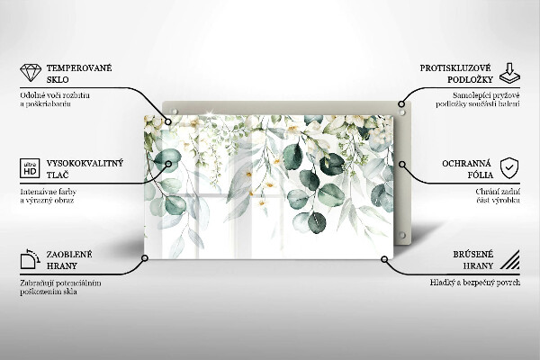 Osłona płyty indukcyjnej Akwarelowe rośliny